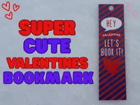 Hey Valentine Let's Book It, Bookmark