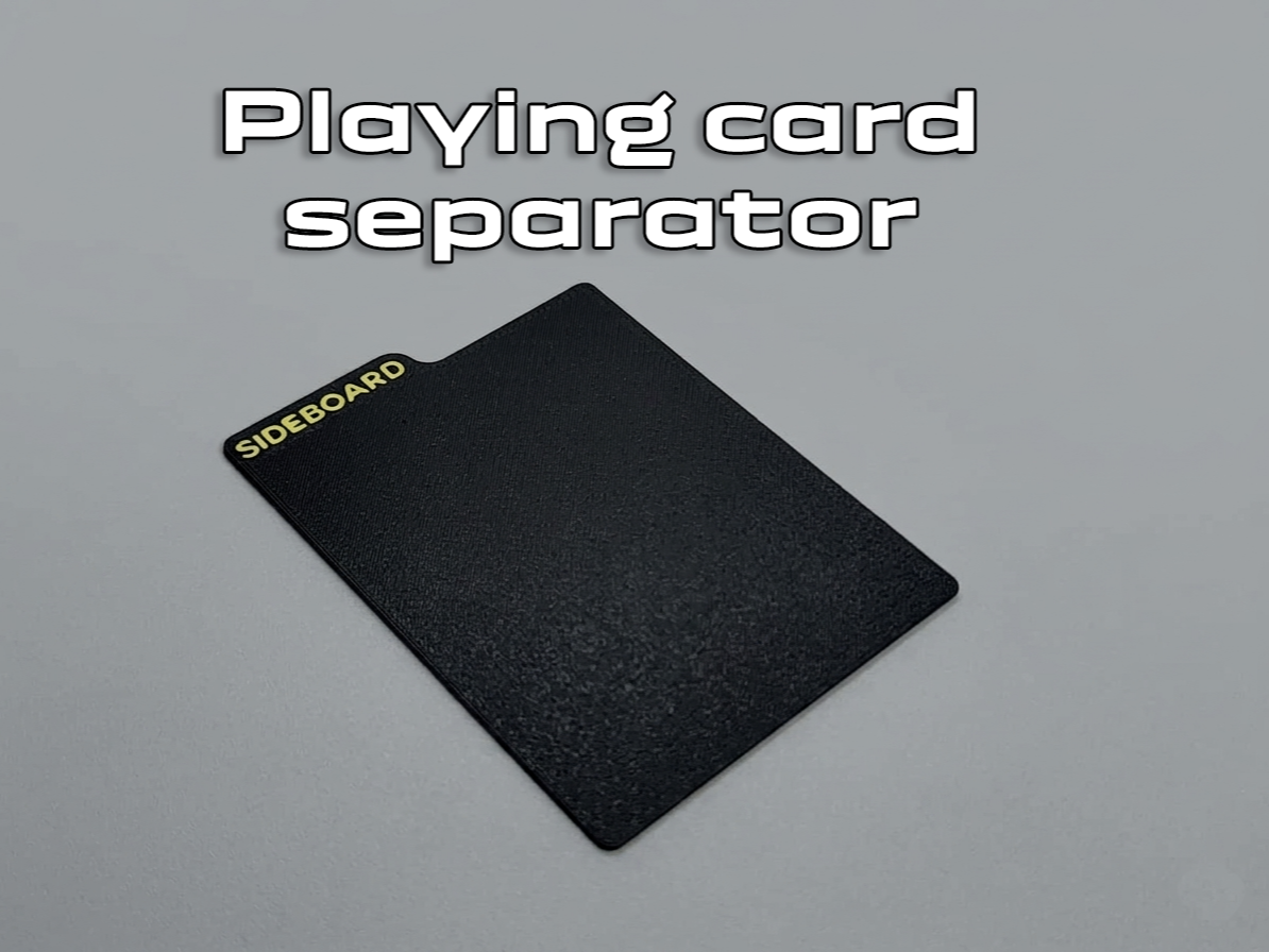 Playing card separator for Deck box