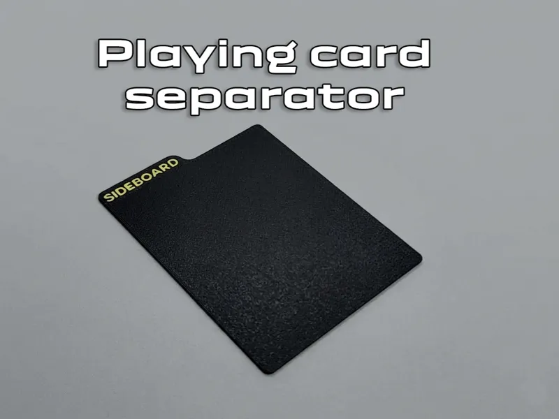 Playing card separator for Deck box
