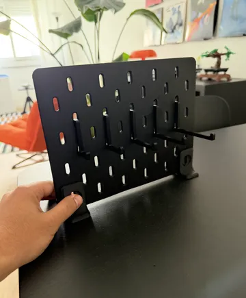 Modelo para impresión 3D: Gancho reto IKEA SKADIS (5 Sizes) — vista de referencia 3
