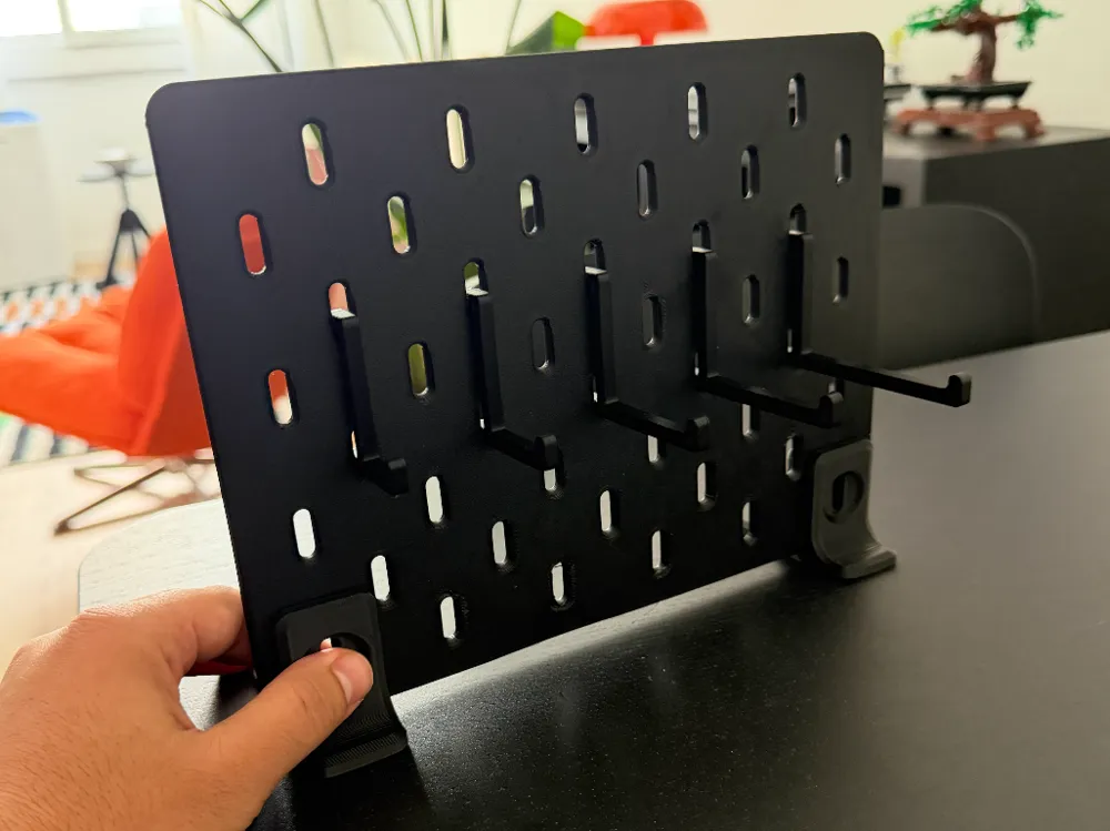 Modelo para impresión 3D: Gancho reto IKEA SKADIS (5 Sizes). Referencia del modelo original.
