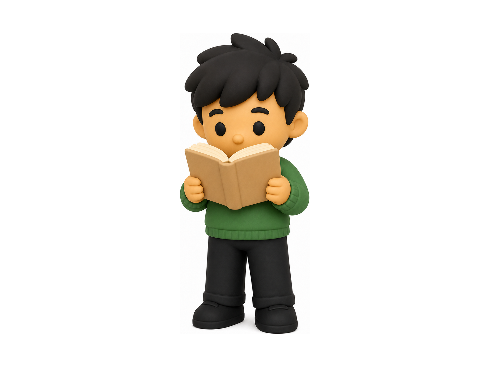 Book Lover Mini Figure - Cute Desk Collectible