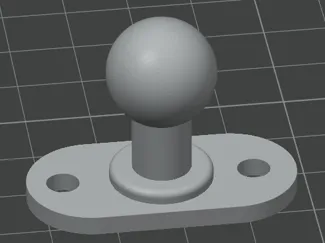 Ball mount for cellphone holder - dash mount