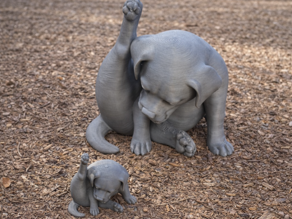 Dog Grooming Figurine and Mini keep clean pet