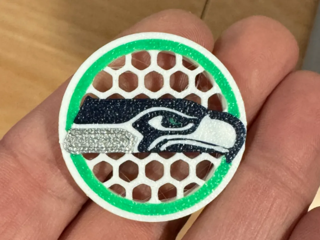 Seahawks Fan Cover for X1C and P2S - Free 3D Print Model - MakerWorld