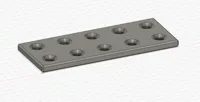 Plaque de connexion plate 10 cm, trous 6 mm — photo 3