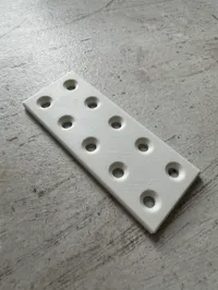 Plaque de connexion plate 10 cm, trous 6 mm — photo 2