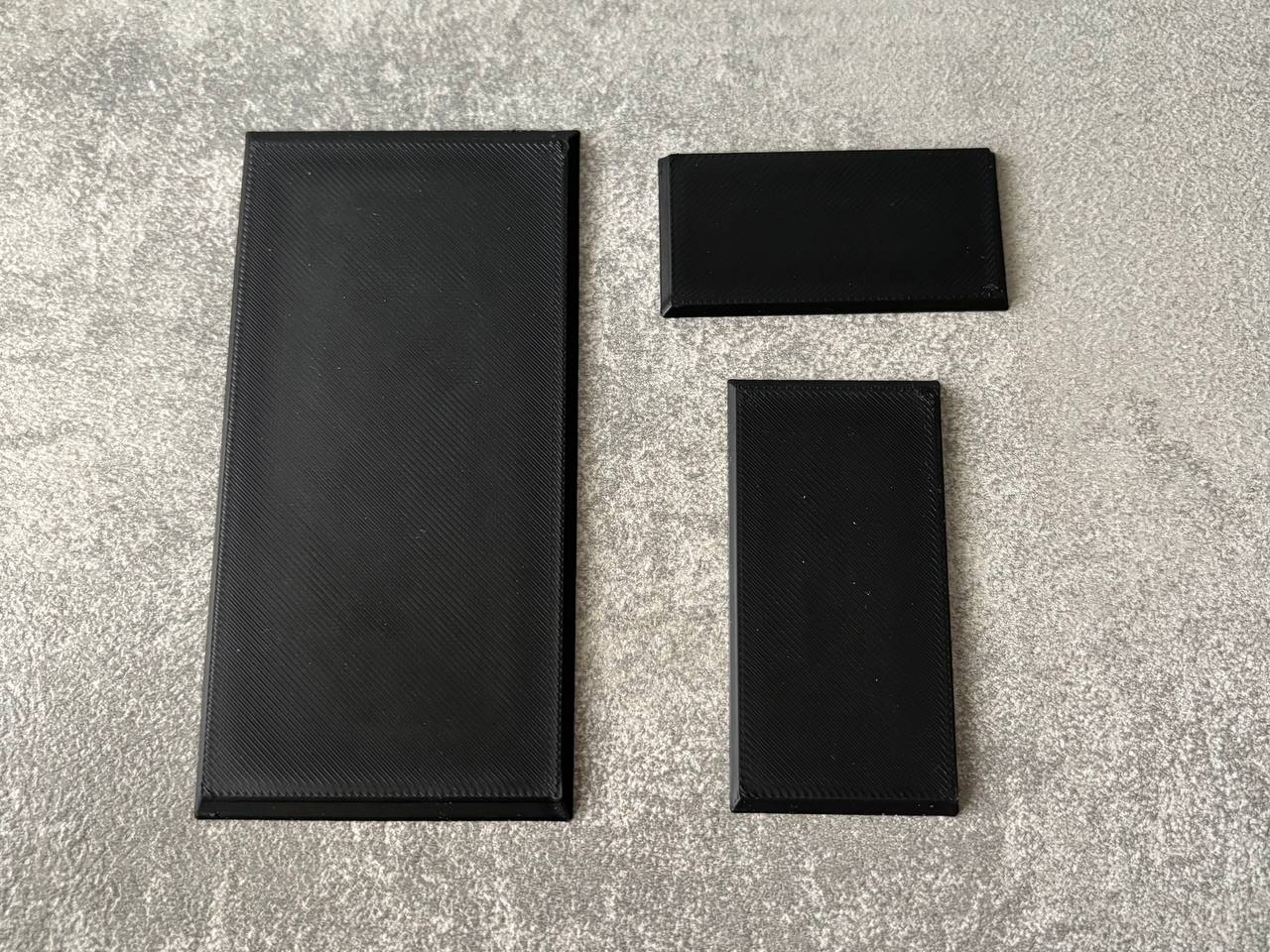 Rectangular Miniature Bases Set 25x50 30x60 50x100