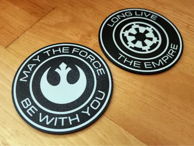 Star Wars Coasters – Rebel & Empire Quick Print