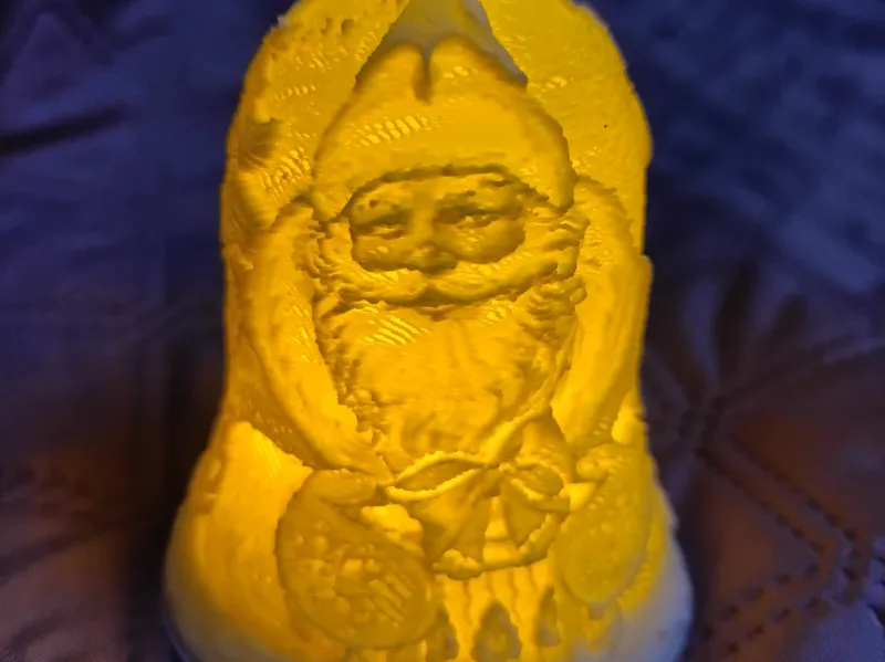 New Year's bell with tea candle