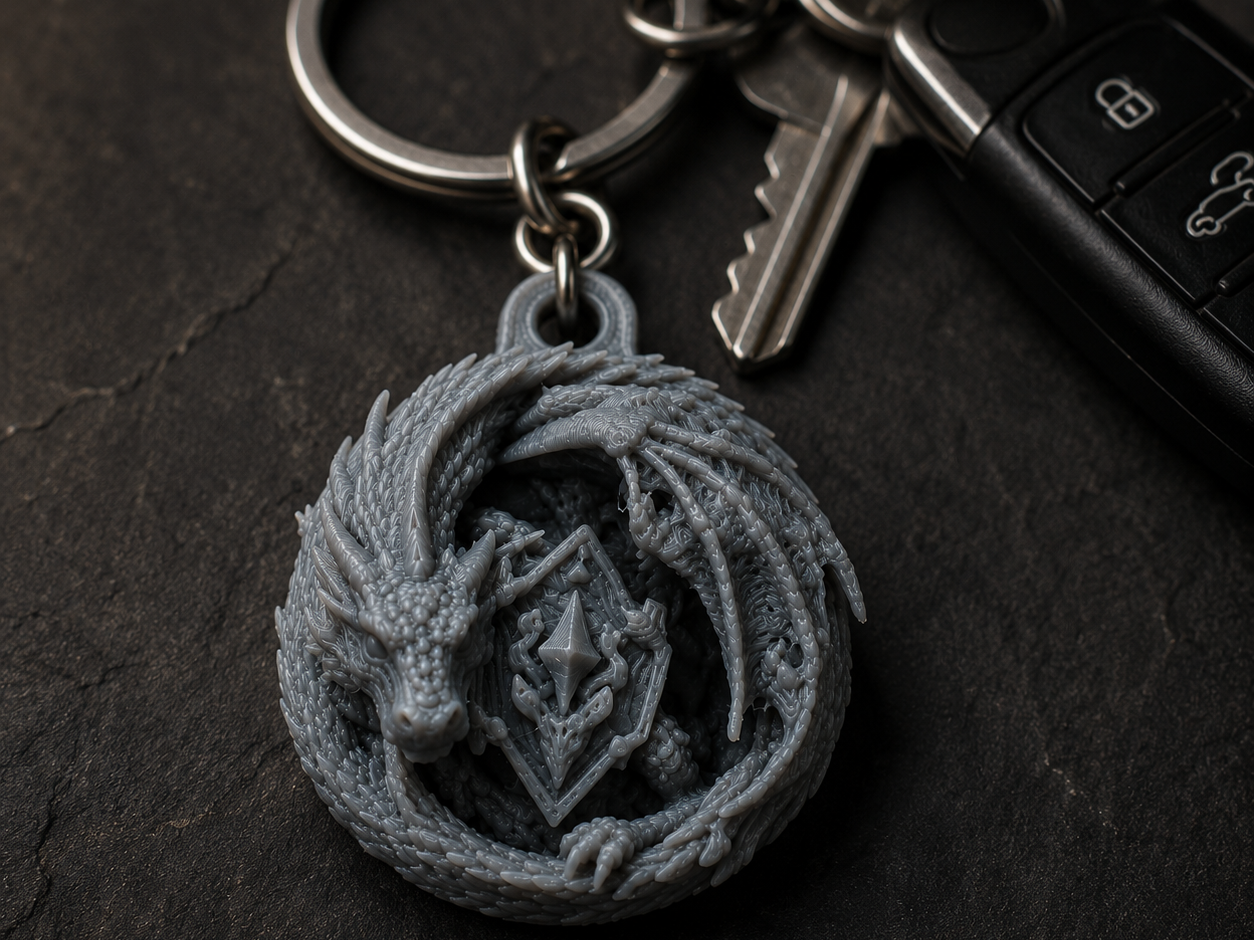 Stonebound Dragon Keychain