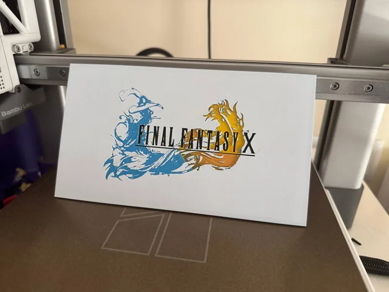 Final Fantrasy X logo Hueforge