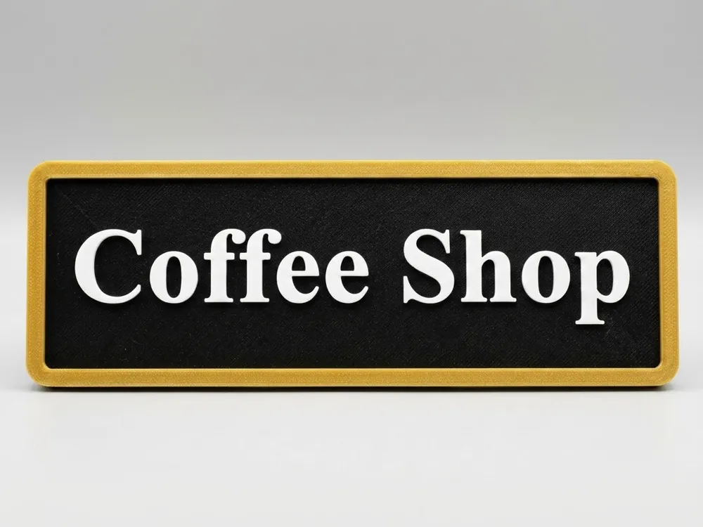 Coffee Shop Sign- Small - Free 3D Print Model - MakerWorld