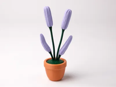 Lavender Delight Plant - Botanical 3D Sculpture