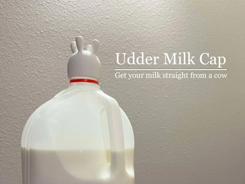 Get your milk straight from a cow (Udder milk cap)
