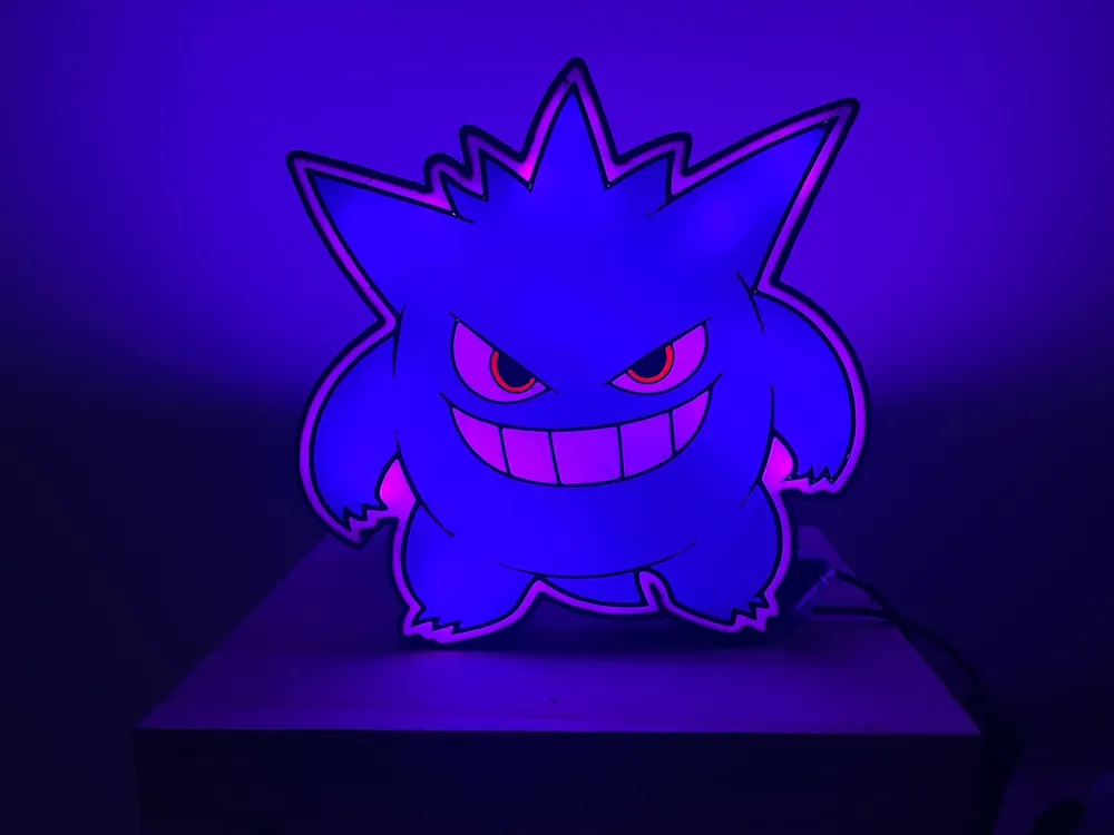 Gengar Lightbox - Free 3D Print Model - MakerWorld