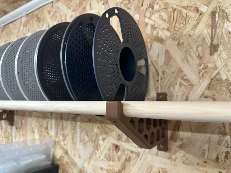 Filament spool shelf honeycomb remix