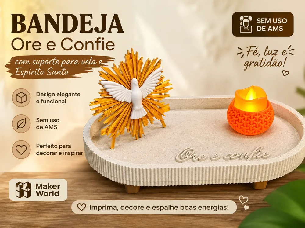 Soporte: Pporta terço Espirito Santo. Referencia del modelo original.