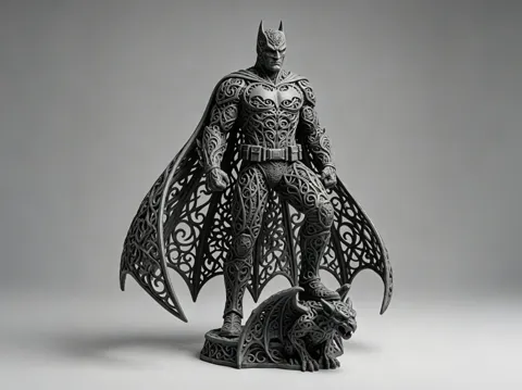Figura decorativa: FlowWeave Dark Knight | Gothic Sculpture — referencia de MakerWorld