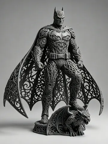 Figura decorativa: FlowWeave Dark Knight | Gothic Sculpture — vista de referencia 2