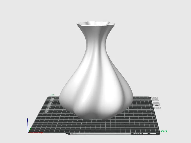 FLOWER SPIRAL VASE WITH FLOWER ACCENT