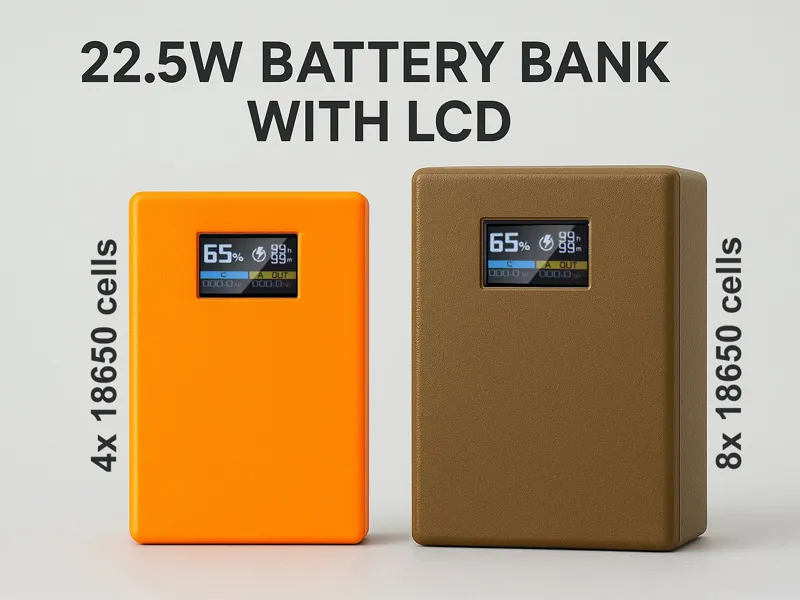 Battery Bank - 22.5w 18650 cells