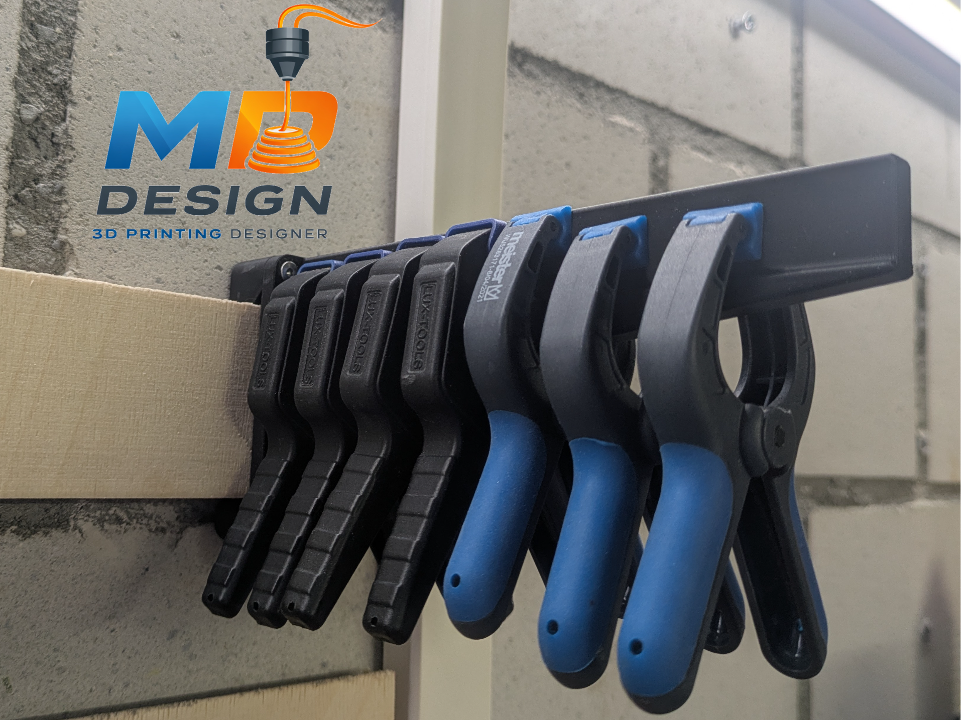 Spring Clamp Holder, small, for French Cleat/Wall