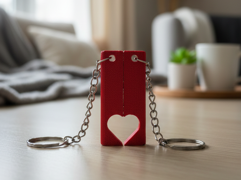 Porte-Clé Duo Coeur