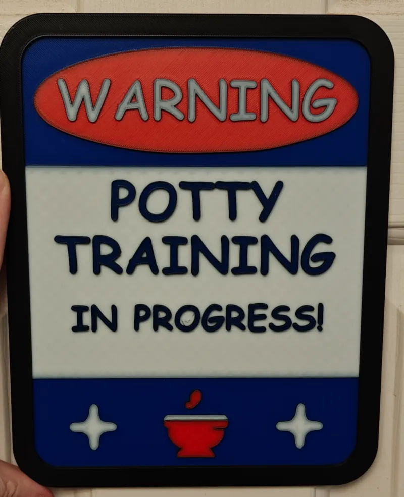Warning Sign for Potty Training