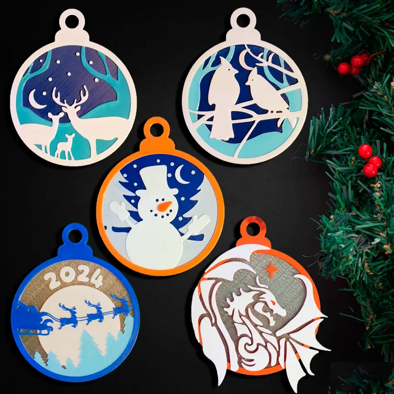 CREATIVE CHRISTMAS DECORATIONS SET "YEAR OF THE DRAGON 2024"