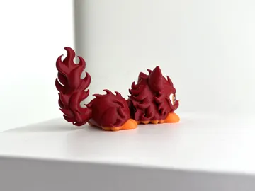 Figura decorativa: Fire cat flexible articulated toy figure — vista de referencia 4