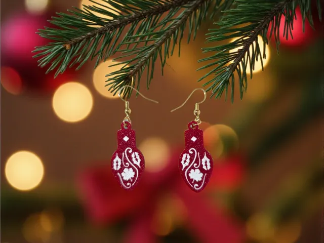 Christmas light earrings