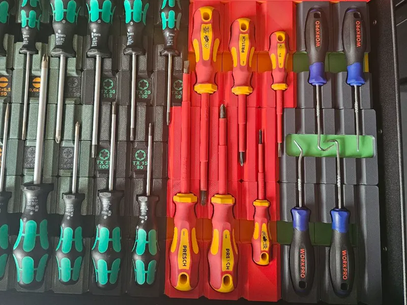 Gridfinity Workpro Pick & Hook Screwdriver Inserts