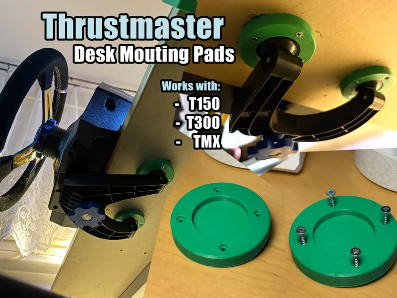 Thrustmaster T150 / T300 / TMX Desk Mouting Pads