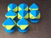 2 colors, 2 filament changes, no purge tower, on edge