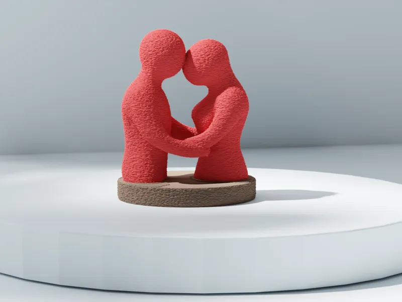 Abstract Couple Statue