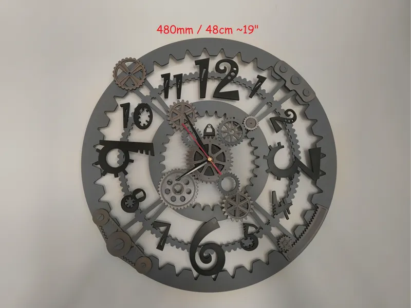 Wanduhr Groß wall clock big Zahnrad Geardesign