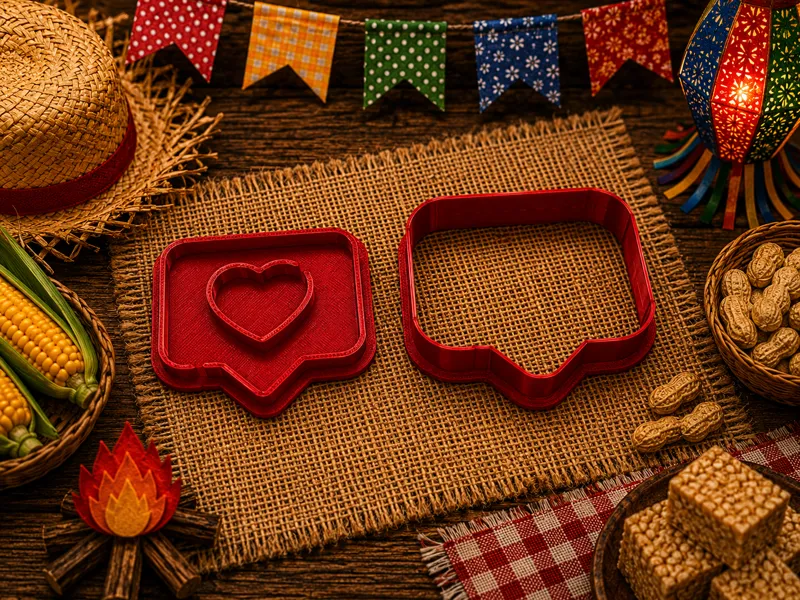 Cortador de Biscoito  Festa Junina Coração