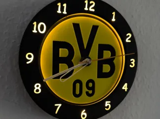 BVB Uhr mit Beleuchtung
