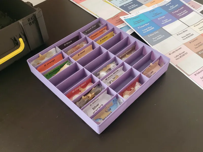 Gridfinity 5x5 Spool Tags Organizer