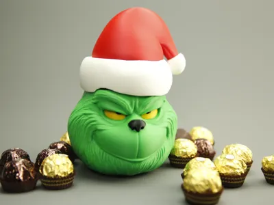 Grinch Candy Bowl Pen Holder Split Print no AMS needed