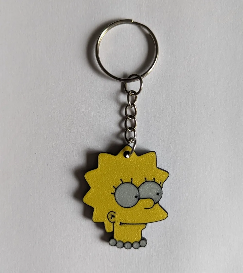 Lisa Simpson Keychain By Krazi201 MakerWorld lisa-simpson-keychain-by-krazi201-makerworld