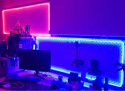 Skadis neon led light strip clip