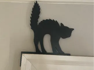 Halloween Black Cat Door Corner
