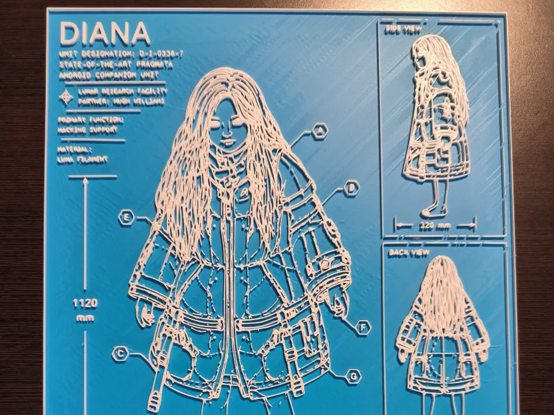 Pragmata blueprint de Diana