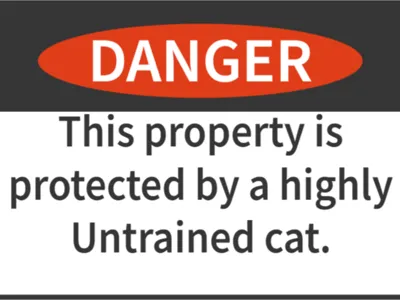 A danger sign for cat lovers
