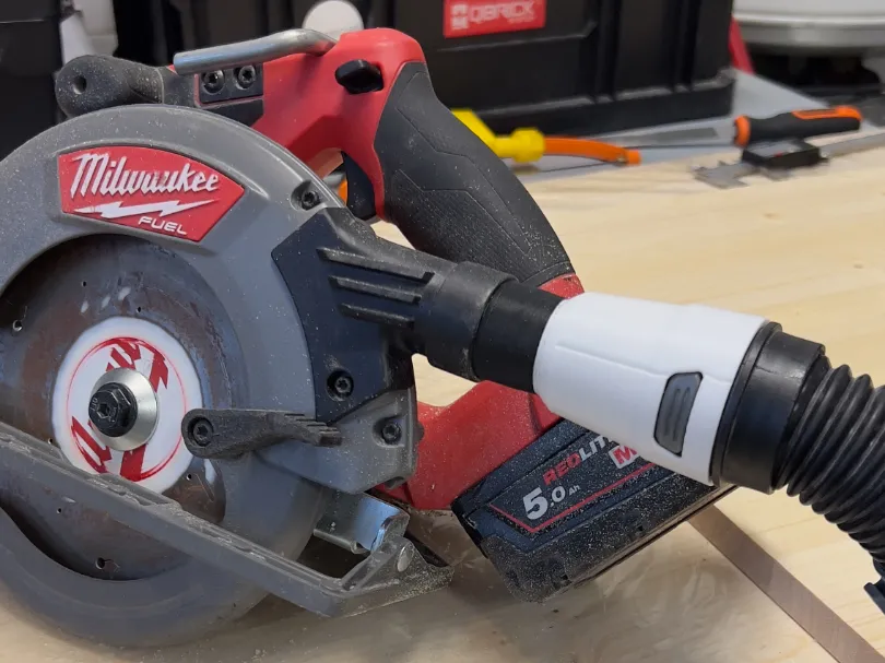Adaptateur aspirateur Karcher WD3 vers scie Milwaukee M18 CCS55