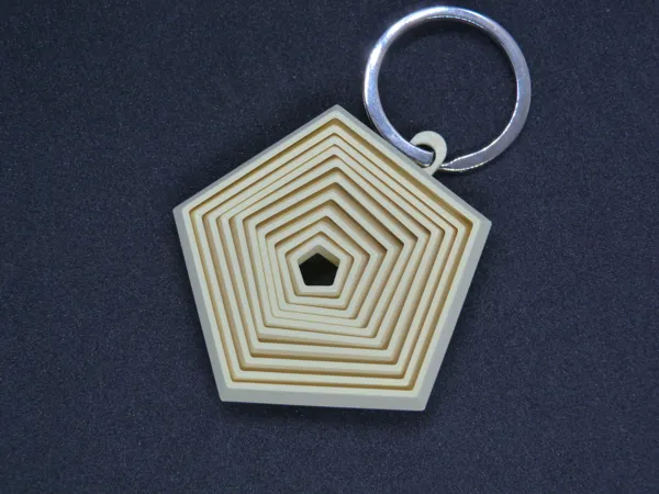 Porte-clés fidget pentagone