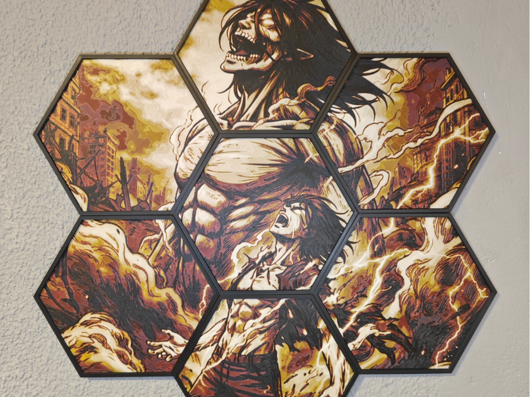 Póster Eren (Ataque a los Titanes) en modo panal