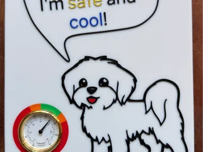 Car Window Sign Airco On (keep dogs safe and cool)